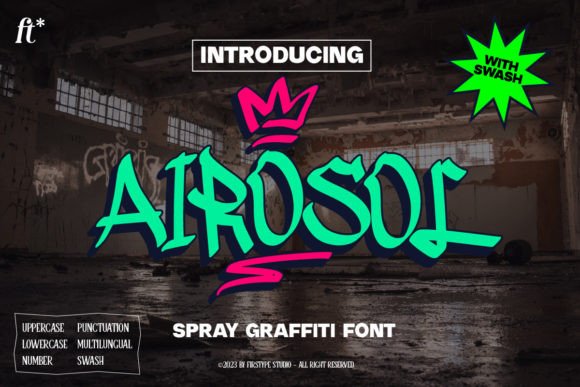 Airosol Spray Graffiti Font for Branding