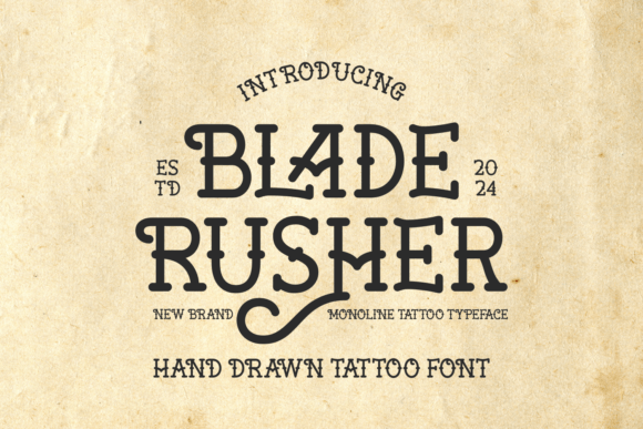 Blade Rusher: A Font That Elevates Branding with Bold Style