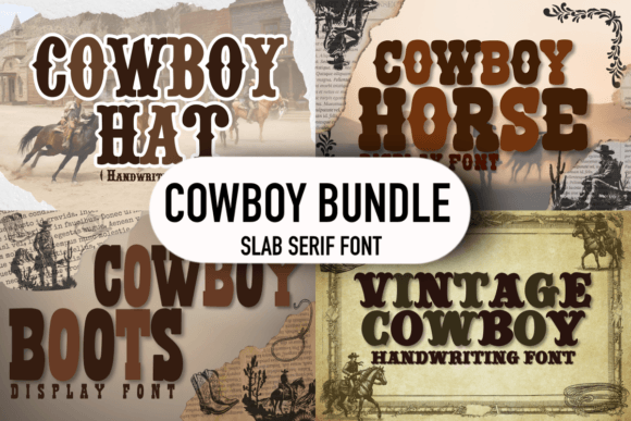 Cowboy Bundle Font for Web Design
