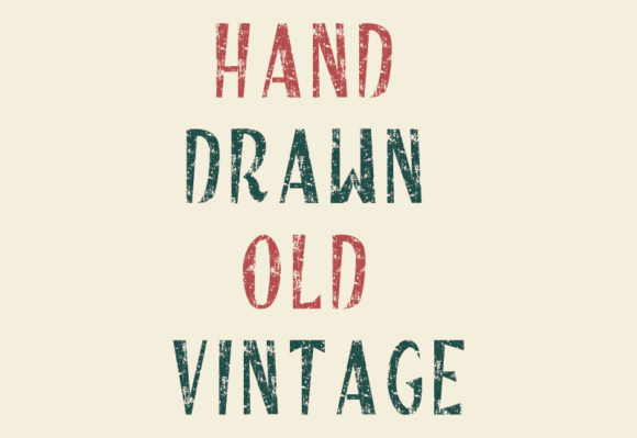 Hand Drawn Old Vintage Font for Web Design Projects