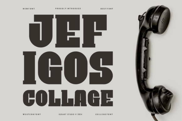 Jefigos Collage: A Bold Serif Font for Branding Projects