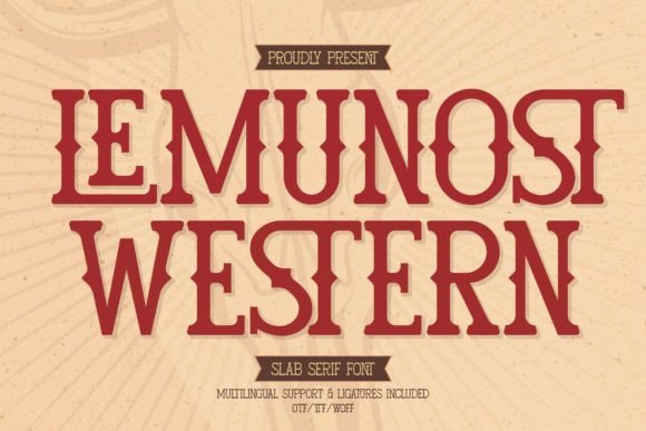 Lemunost Western: A Bold Slab Serif for Editorial Projects