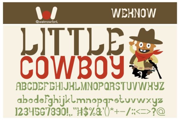 Little Cowboy Font for Handmade and Commercial Projects