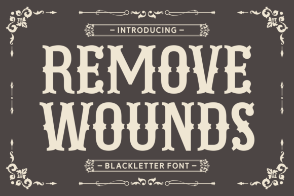 Remove Wounds Font for Bold Web Typography