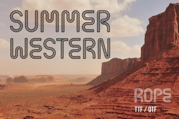 Summer Western Rope Font for Handmade Projects